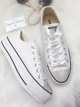 Platformy biele converse, AB crystal