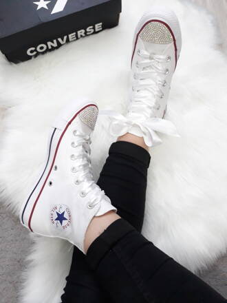 Vysoké biele converse klasik, AB crystal