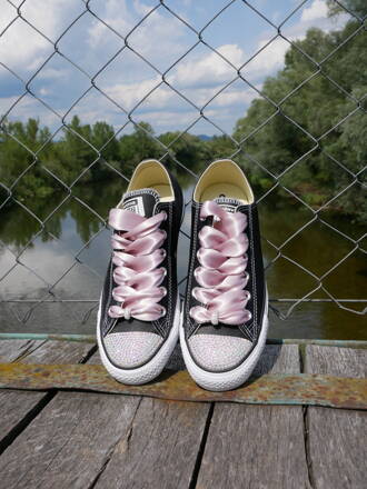 Čierne kožené converse, AB crystal 